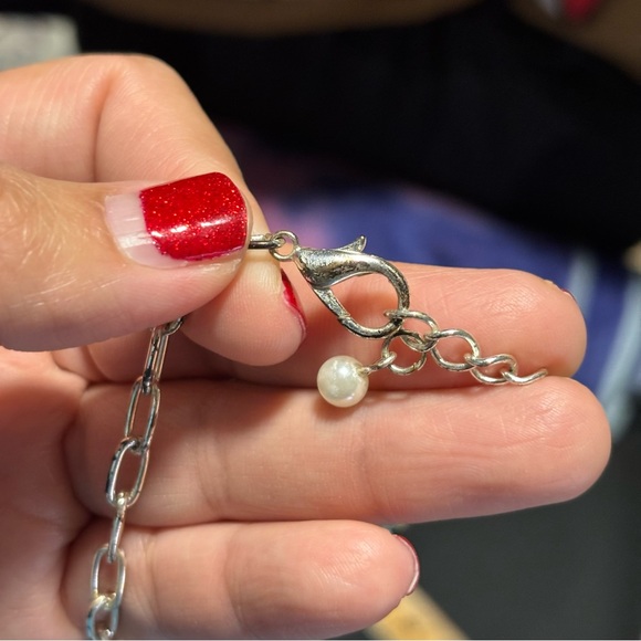 Vintage Layered Faux Pearl Bib Style Necklace Women’s Silver Pearls Statement - Picture 13 of 15